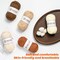 24-Pack 100% Milk Cotton Yarn Set – 1200g / 3150yd Total, Soft & Fuzzy 5-Ply Cotton for Crocheting, Amigurumi, Baby Clothes, DIY Crafts (Includes 3mm Crochet Hook, Set A)